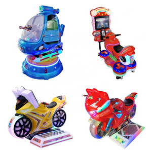 Amusement park coin operated rides kids car electric rocking Motor kiddie Car Kids swinging game racing kiddie rides tank