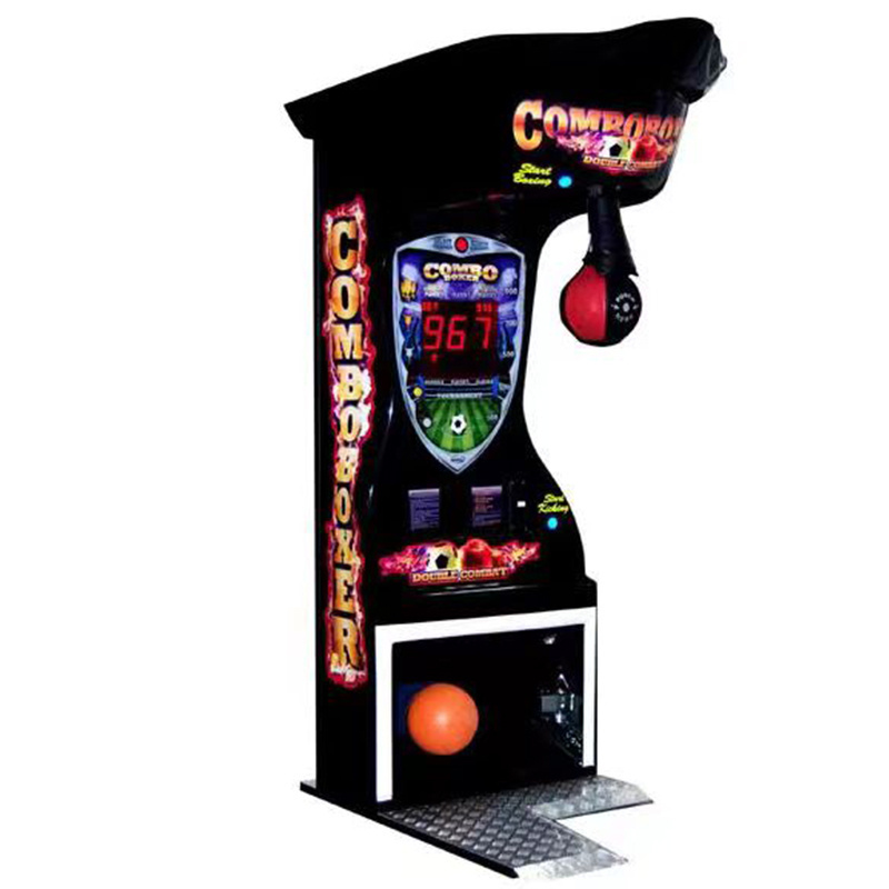 New Ultimate Big Punch Boxing Simulator Game Machine Double Strike Black Arcade Boxing Punch Power Game Machine For Sale