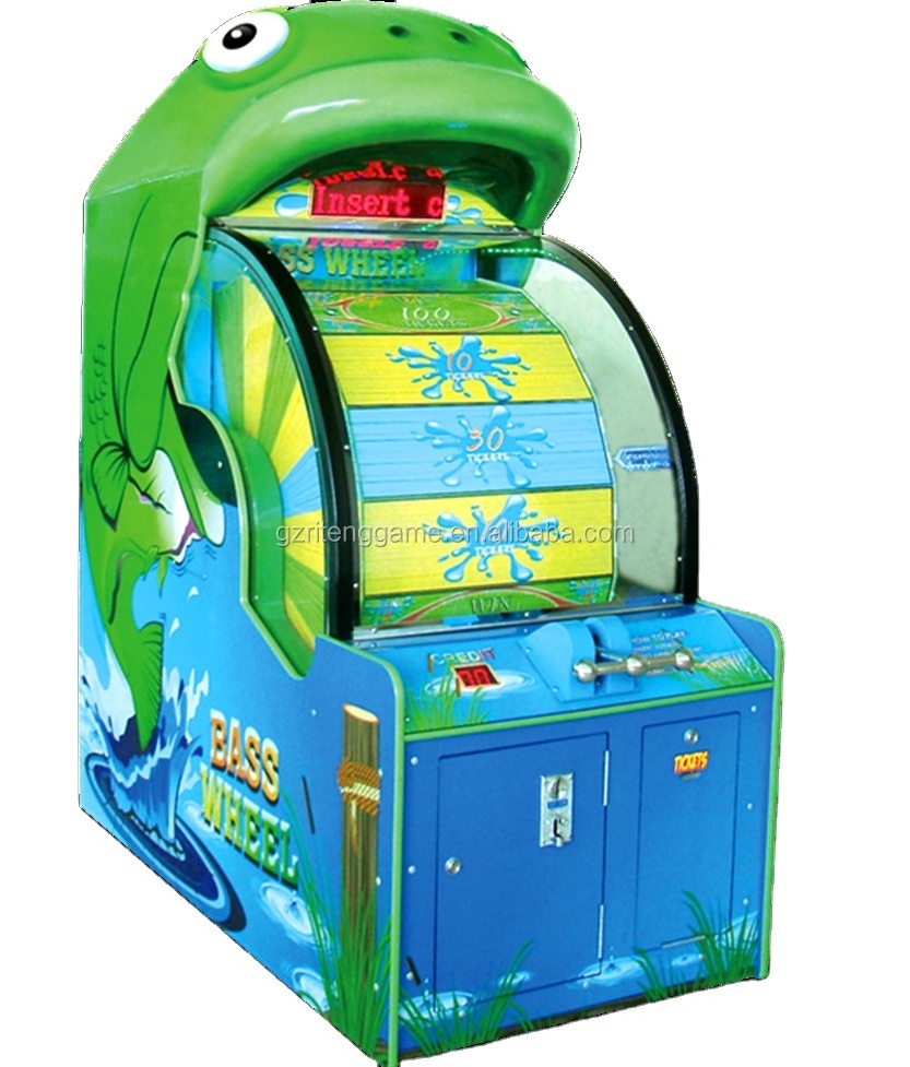 coin operated games indoor amusement bass wheel arcade ticket redemption lottery game machine