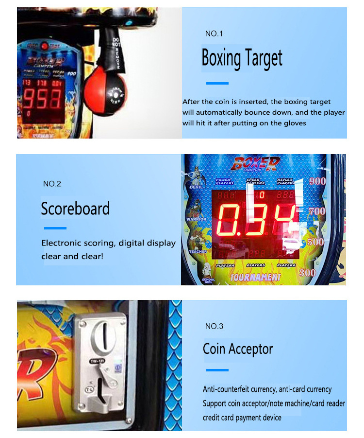 Commercial Credit Card Coin Operated Sport Arcade Boxing Simulator Game Machine Black Onepunch Boxing Champion Game Machine