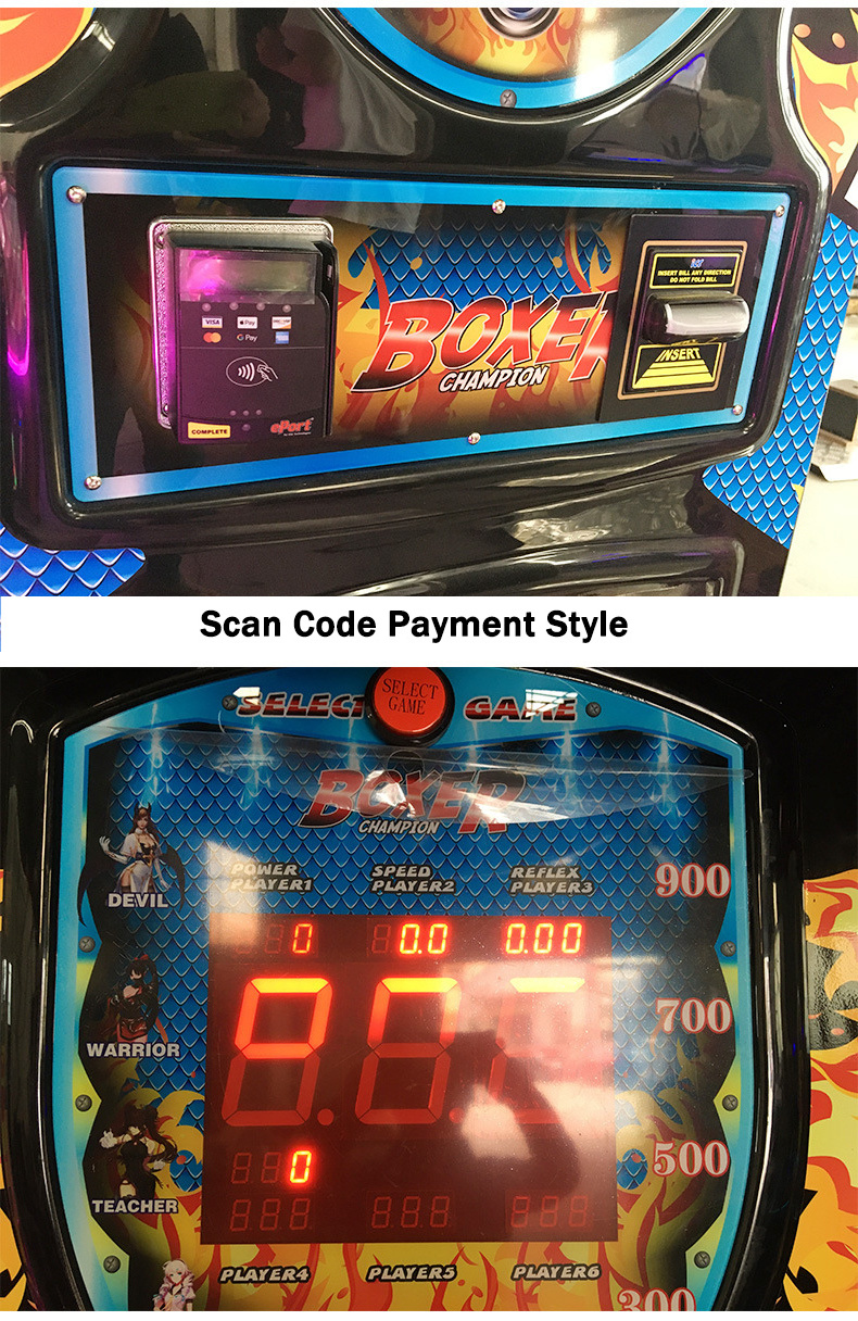 Commercial Credit Card Coin Operated Sport Arcade Boxing Simulator Game Machine Black Onepunch Boxing Champion Game Machine