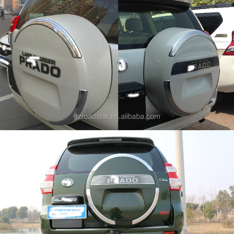 High Quality Stainless Steel Spare Tire Cover for Land Cruiser Prado Spare Tire Cover