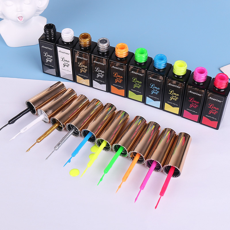 All nail supplie robifel Private label free nail supply samples korean nail art painting gel beauty liner art gel