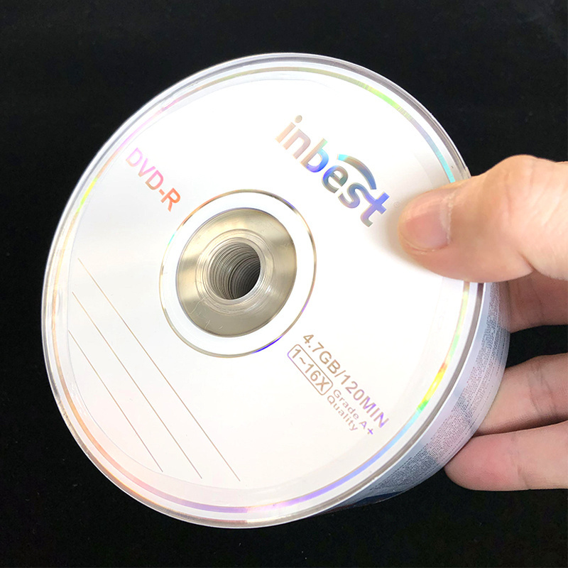 Inbest Professional Grade White Inkjet Hub Printable 4.7GB 16x DVD-R