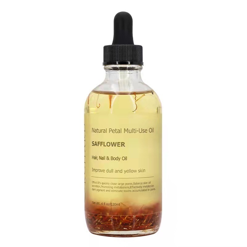 Rose Multi-Use Oil for Face, Body and Hair Organic Blend Skin Care Lavender Oil Sweet Almond Oil Moisturizer for Dry Skin