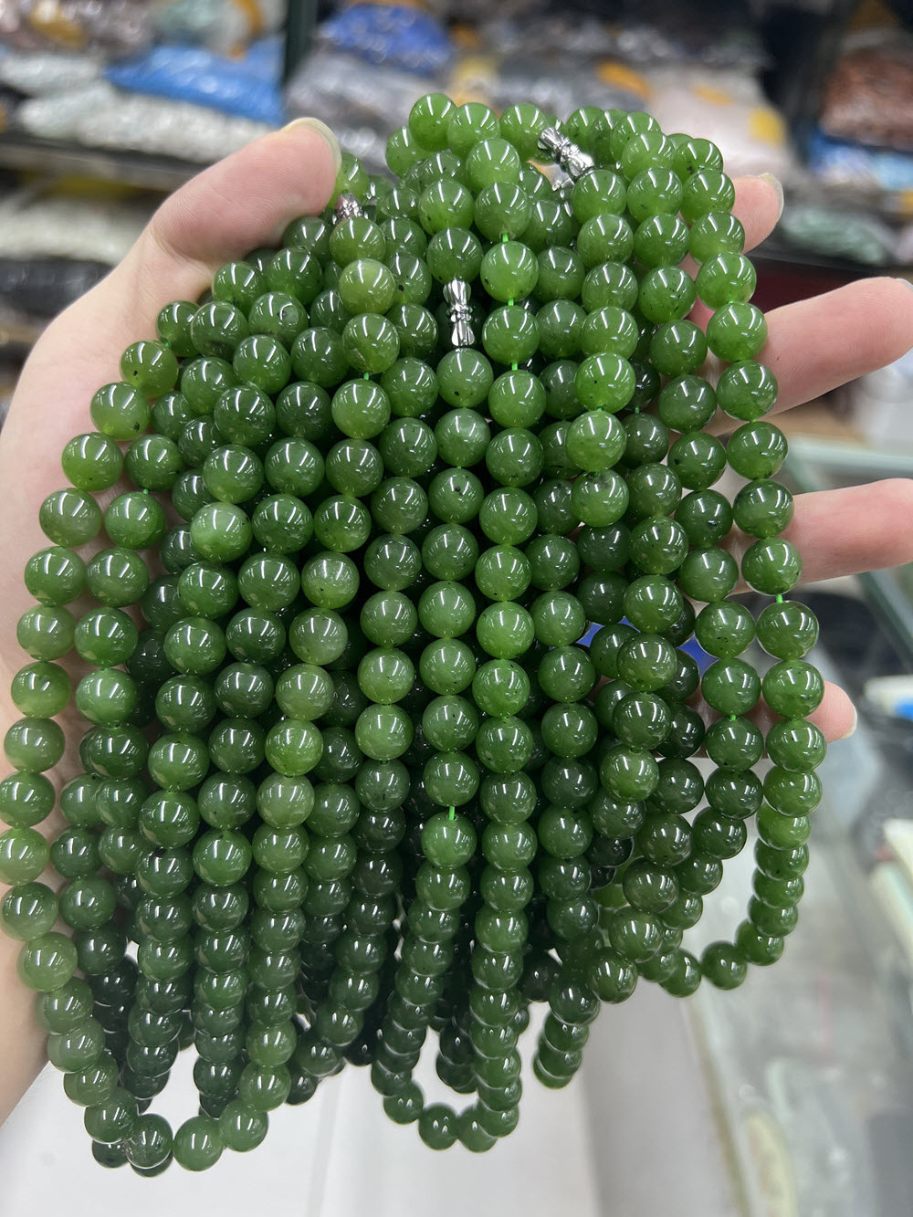 Wholesale Natural Nephrite Green Jasper 6mm8mm10mm12mm Round Beads Accessories For Jewelry Making DIY