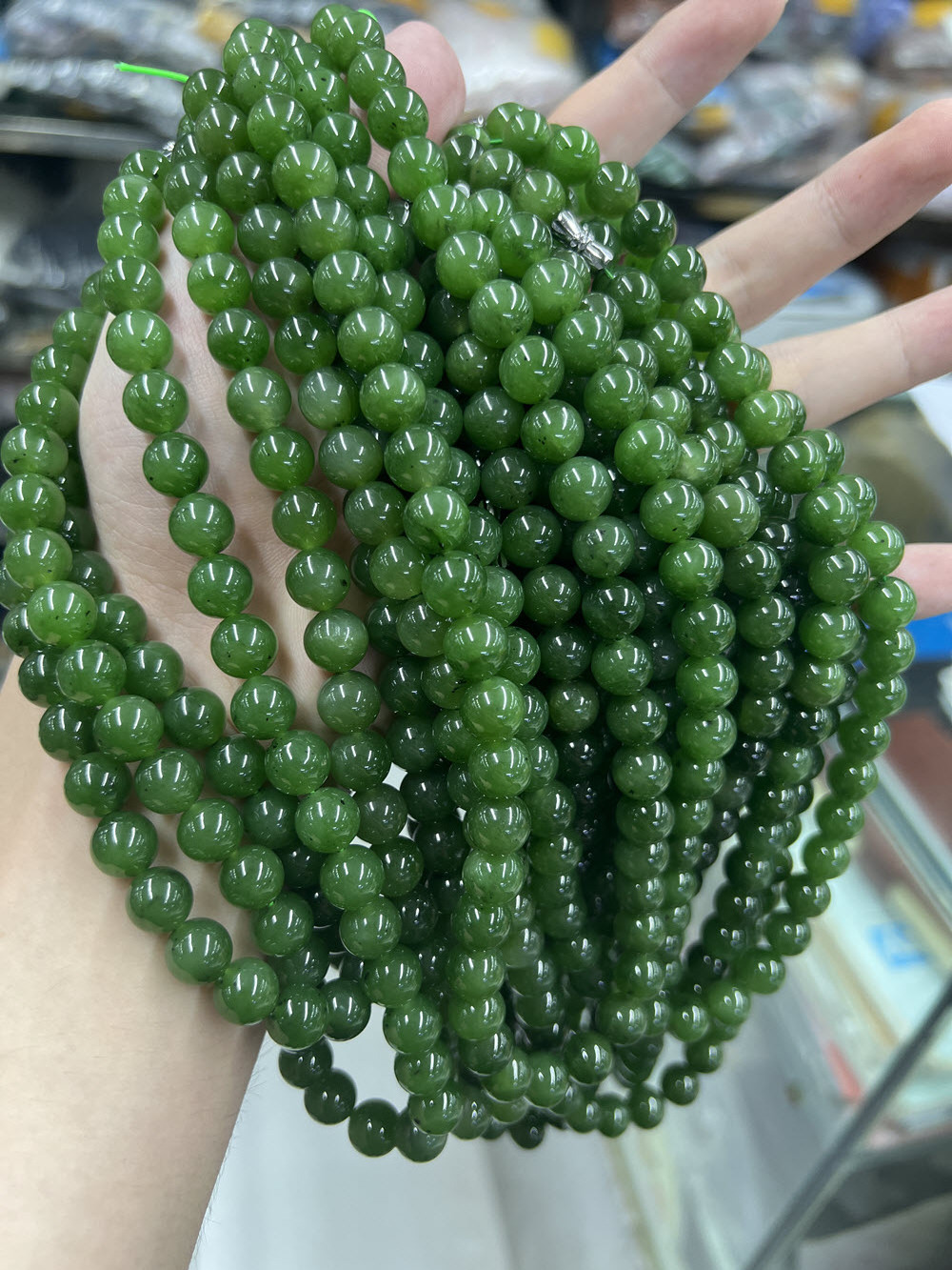 Wholesale Natural Nephrite Green Jasper 6mm8mm10mm12mm Round Beads Accessories For Jewelry Making DIY