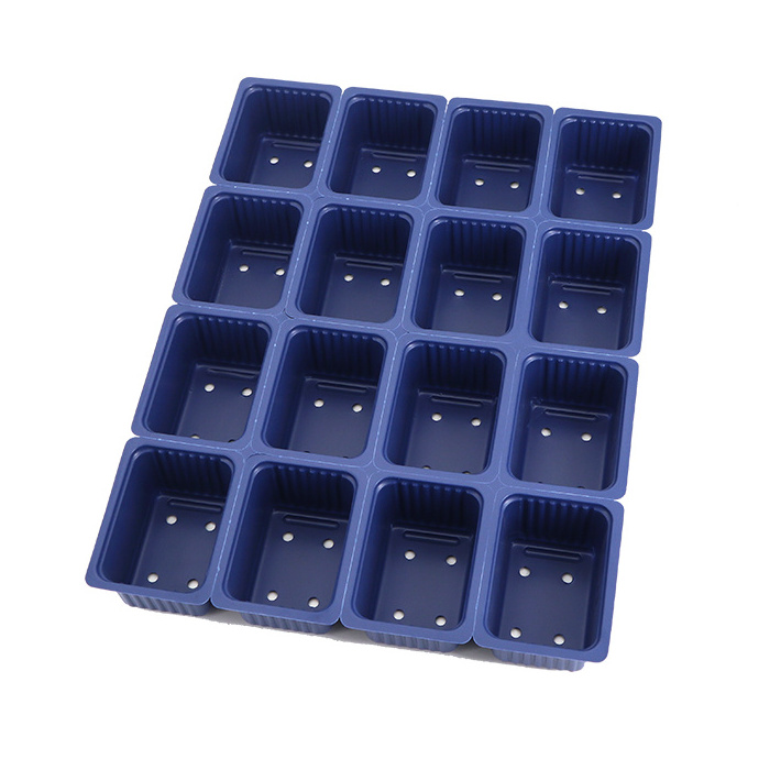 16 Cells Blue plug 60g PS Plastic Plant nursery tray vacuum Seed Germination vegetable garden plastic seeding nursery tray