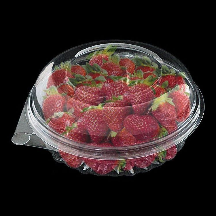 Disposable PET Blister Food Packaging Containers Plastic Fruit Punnet Strawberries Box