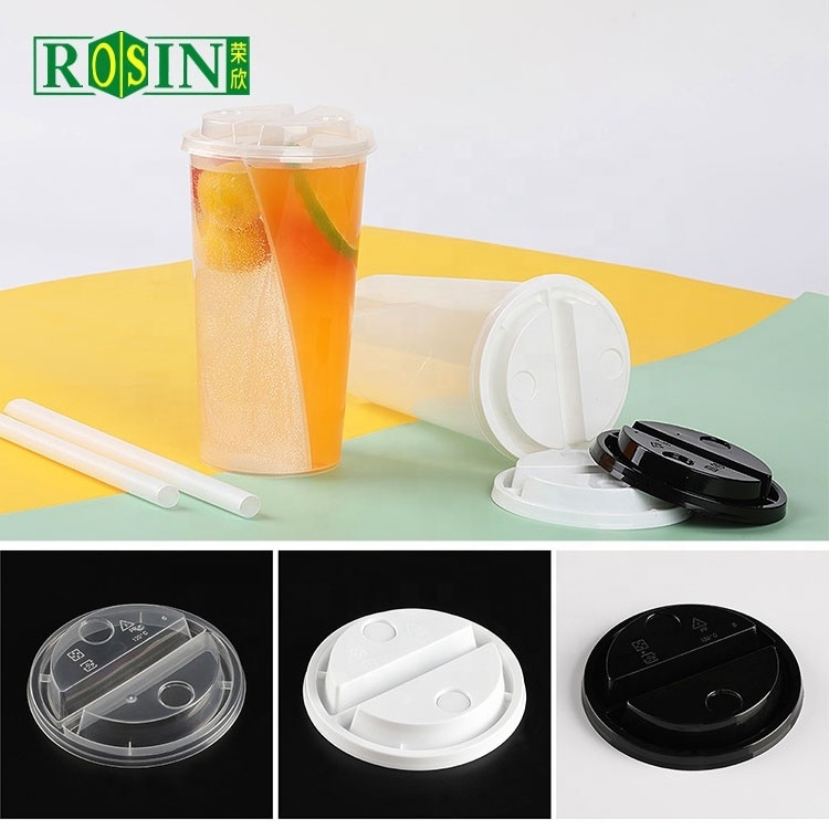 Double Enjoy Bubble Tea Cup Disposable Split Plastic Cup With Lids