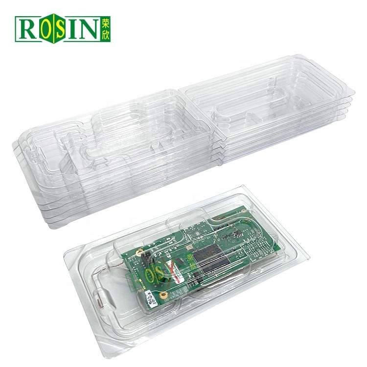 Customized PVC PET Clamshell Clear Plastic Blister Chip CPU ESD Packaging Tray Manufactures