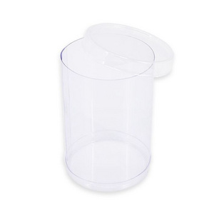 Wholesaler clear plastic cylinder box PET PVC PP round plastic boxes tube packaging box for candy