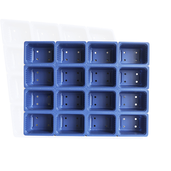 16 Cells Blue plug 60g PS Plastic Plant nursery tray vacuum Seed Germination vegetable garden plastic seeding nursery tray