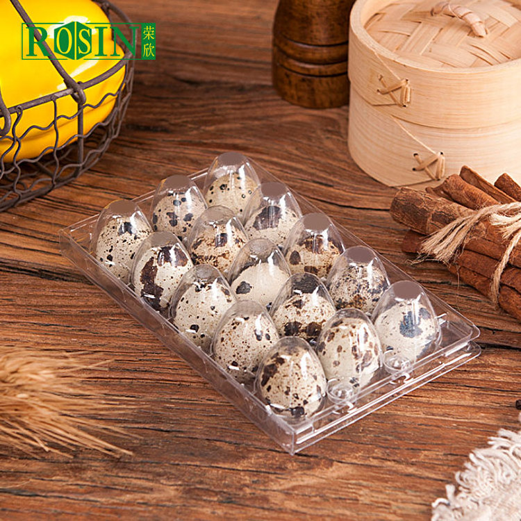 Quail Egg Carton 15 Holes Plastic Egg Tray with Lid Clear Clamshell Disposable Wholesale Pet/pvc Blister Food 16.6*10.5*3.9cm