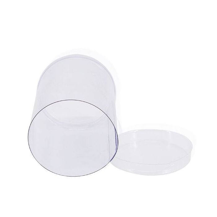 Wholesaler clear plastic cylinder box PET PVC PP round plastic boxes tube packaging box for candy