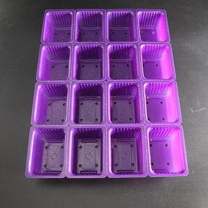 Plastic Purple 16 Cell Seed Nursery Plug Trays Seedlings Tray Greenhouse Hydroponic Growing Trays