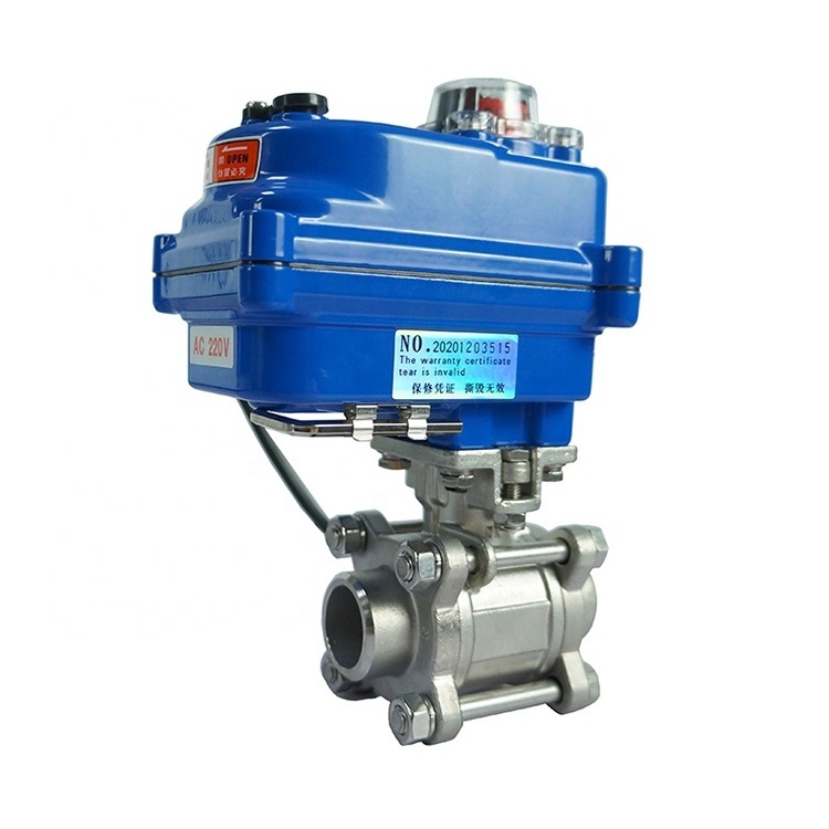 Hot Selling Stainless Steel Water Flow Control Electric Actuator 3 Piece 4 Inch Ball Valve