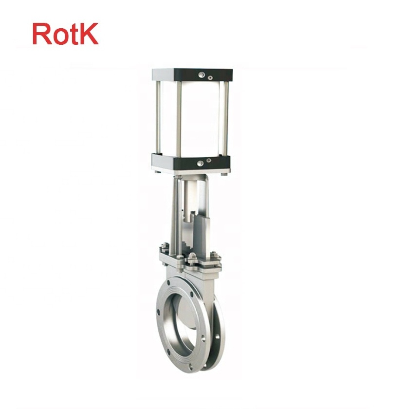 Stainless Steel 6 Inch Pneumatic Atuated Flange Knife Gate Valve