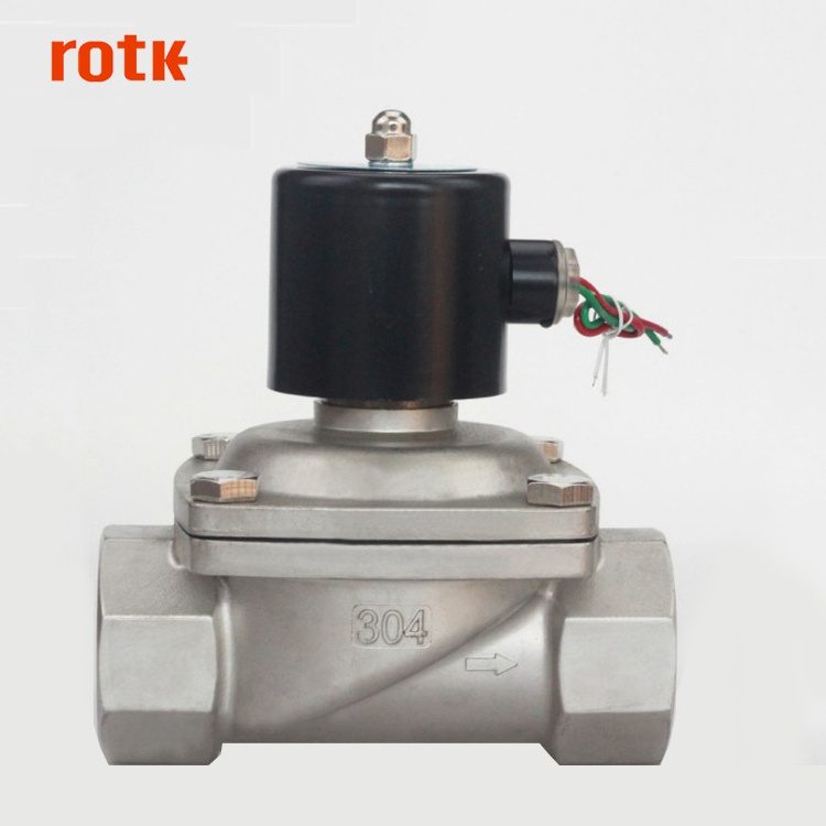 DN50 2 inch 2W-500-50 Normally Closed stainless steel  AC220V DC12V DC24V direct-acting Electric Solenoid Valve Pneumatic Valve