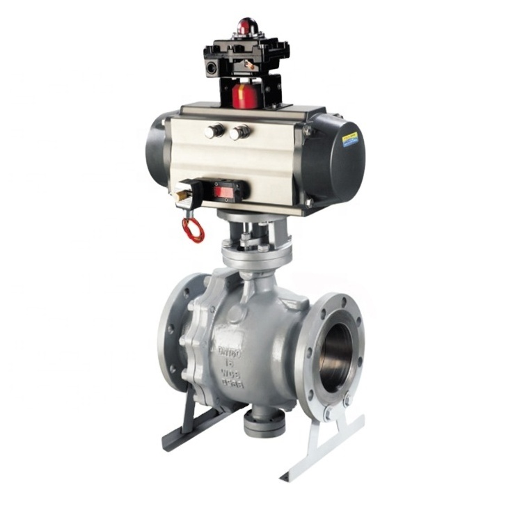 Limit Switch Pneumatic Electric Cryogenic Stainless Steel Flange Forged Fixed Ball Valve