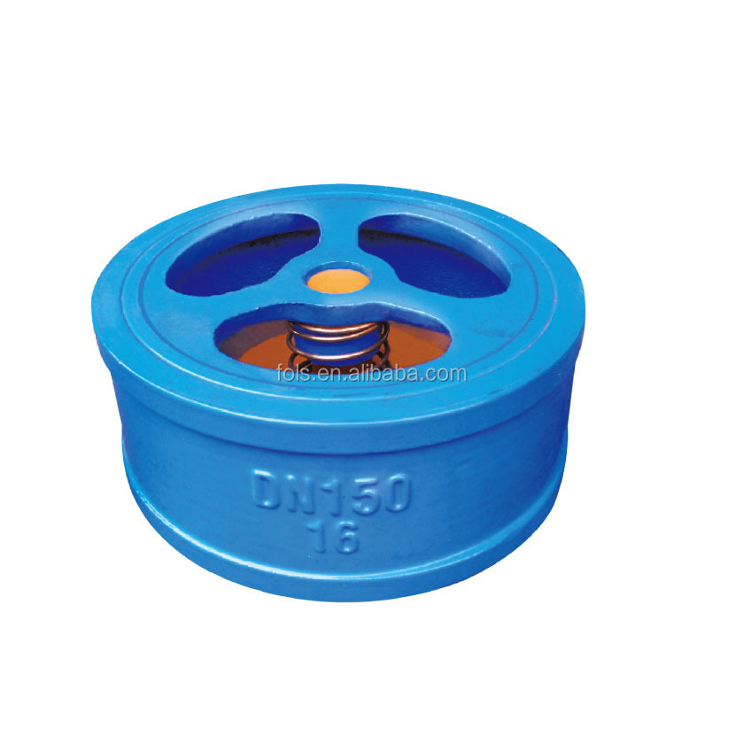 DN150 6 inch PN16 Cast Iron Rubber Butterfly Dual Plate Non Return Check Valve