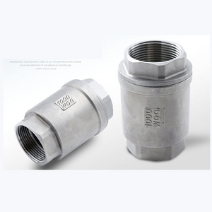 DN15 1/2 inch 2000 WOG BSP Thread Spring Loaded Vertical Lift Type Stainless Steel Inline Non Return Check Valve