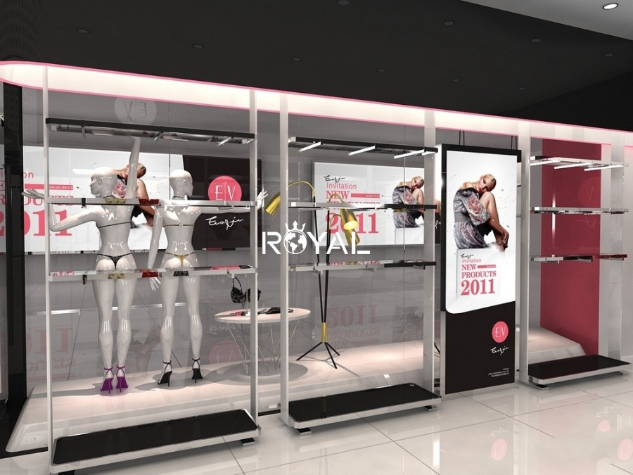 store design for underwear and bra display rack lingerie store showcase