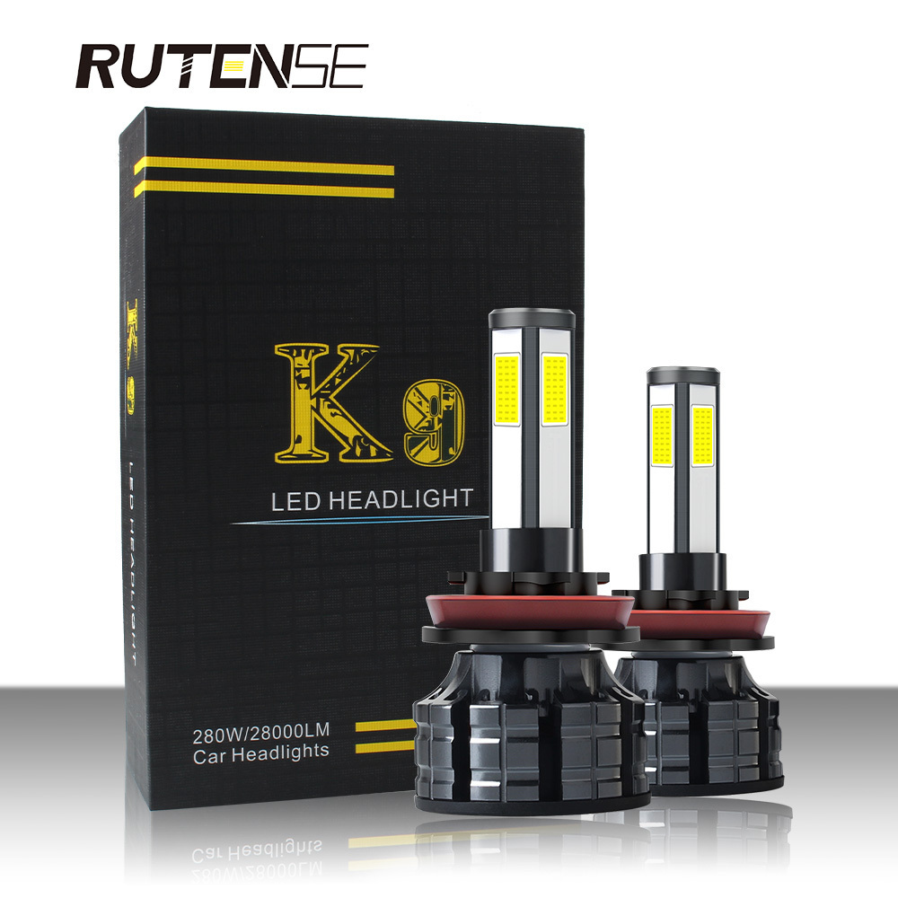 RUTENSE Super Bright Auto Lamps  H4 H7 LED H11 9005 Car Headlight High Low Beam 50W12000LM 12VFog Light Kit