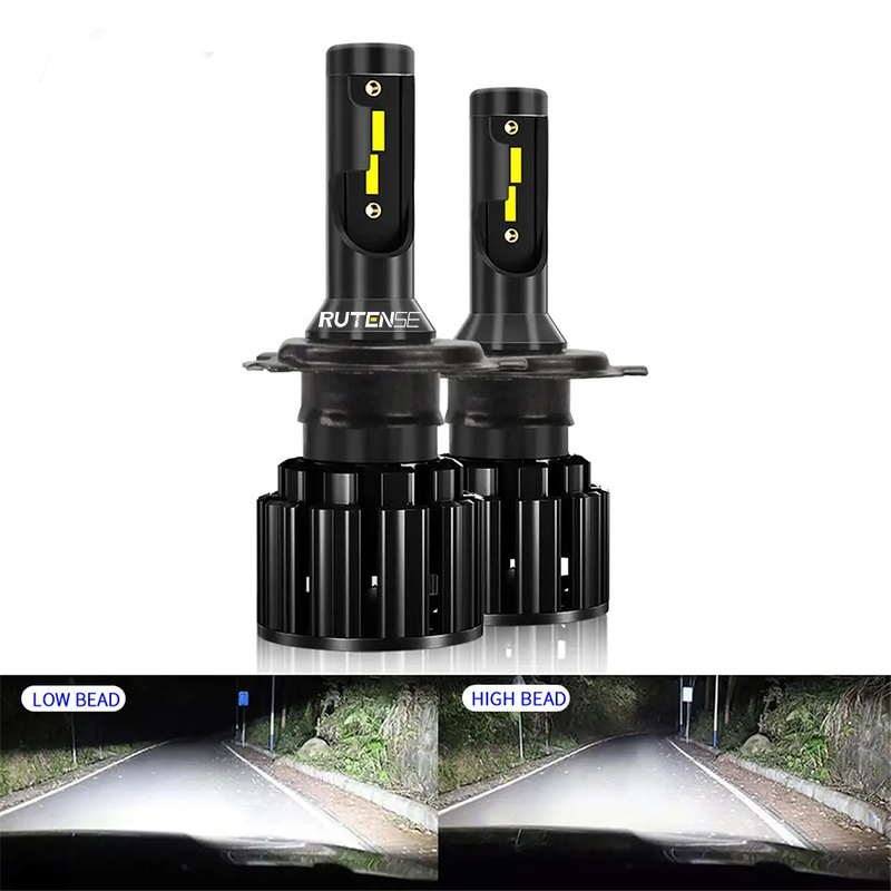 RUTENSE auto lighting systems 6500K 100W 20000LM led canbus h1 9005 h4 h7 car interior led light bulb for car