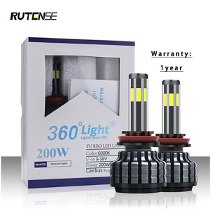 RUTENSE auto led light X6 h11 h4 h7 headlight 50w X6 led headlight car led lights