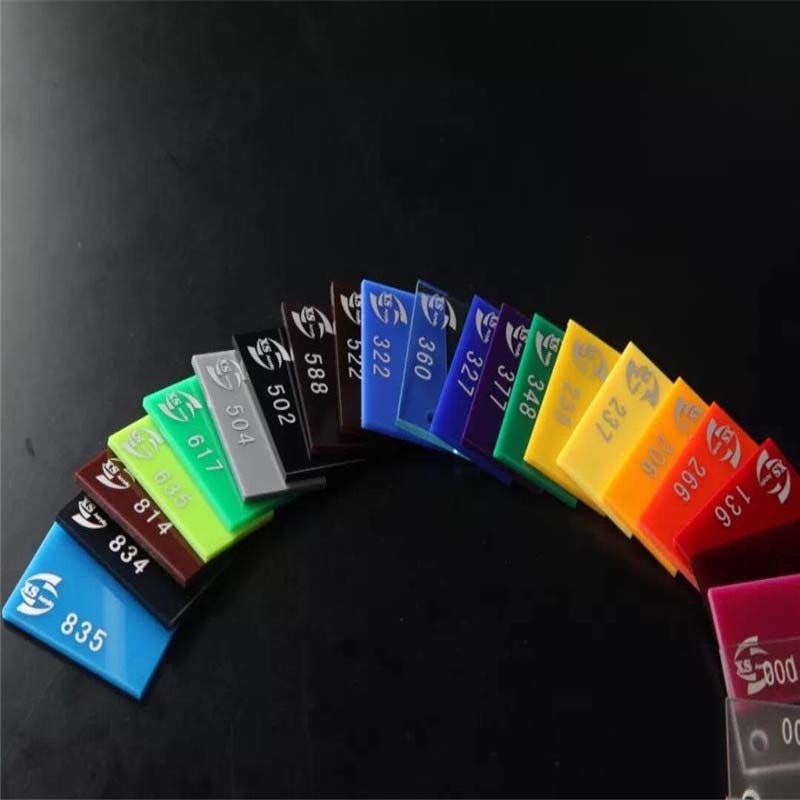 Color acrylic sheet PMMA acrylic plastic plexiglass yellow blue red orange gray green powder