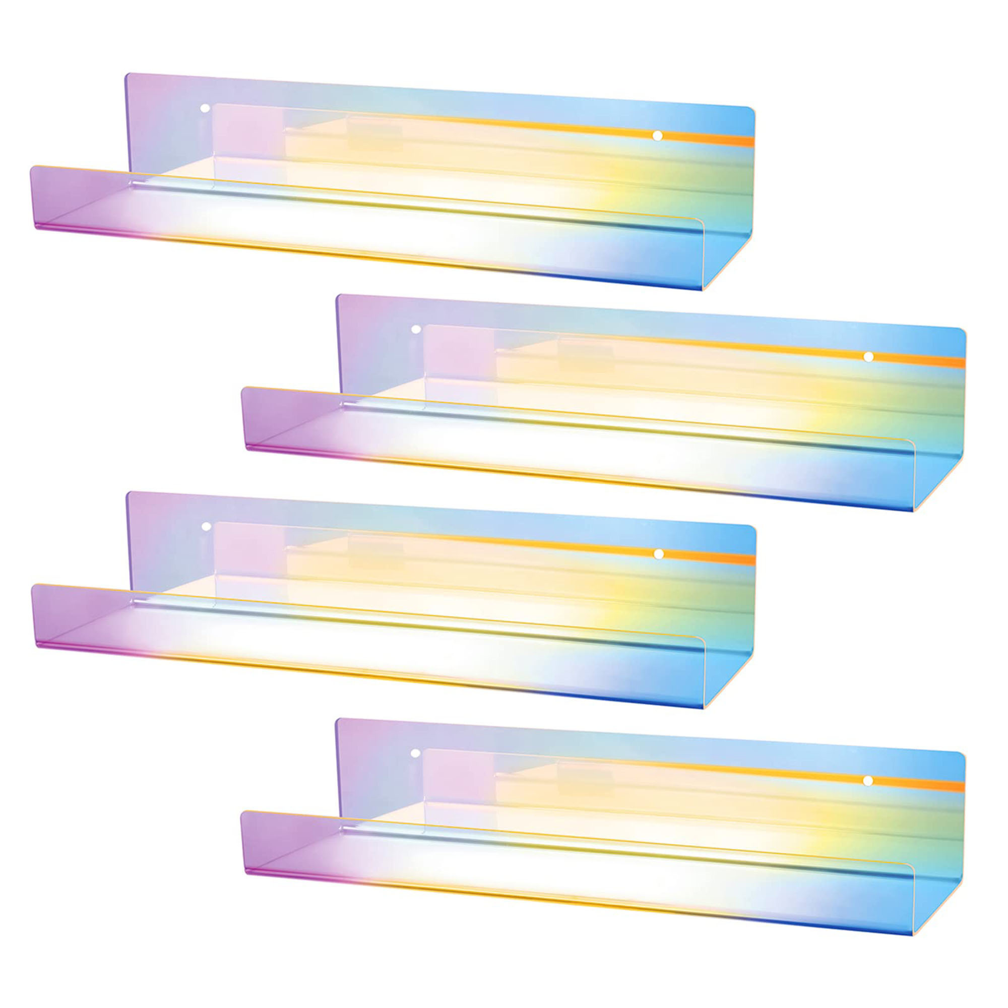 Iridescent Acrylic Shelves for Wall Decor, 15