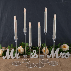 3pcs Acrylic Candle Holders Centerpieces for Table, Taper Candle Holder for Wedding Decor, Dining Room, Halloween