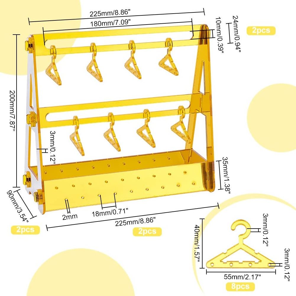 Acrylic Jewelry Organizer Earring Hanger Display Rack Holder Coat Hangers Stand Acrylic Earring Holder