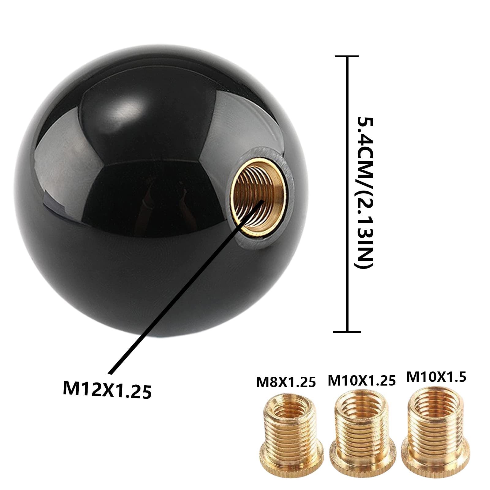 Round 8 Ball Shift Knob 5 6 Speed Billiard Pool Ball Gear Shifter Knob for Manual Automatic Vehicles with Adapters