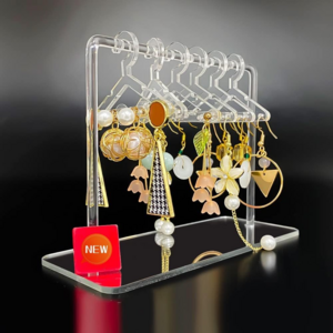 Earring Holder Organizer Hanger Rack With Mini Hangers Acrylic Mini Hanger Earrings Display for Stud Earrings