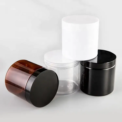 Wholesale empty 30g 40g 50g 60g 80g 100g 120g 150g 200g 250g 500g food container clear PET plastic candy jar