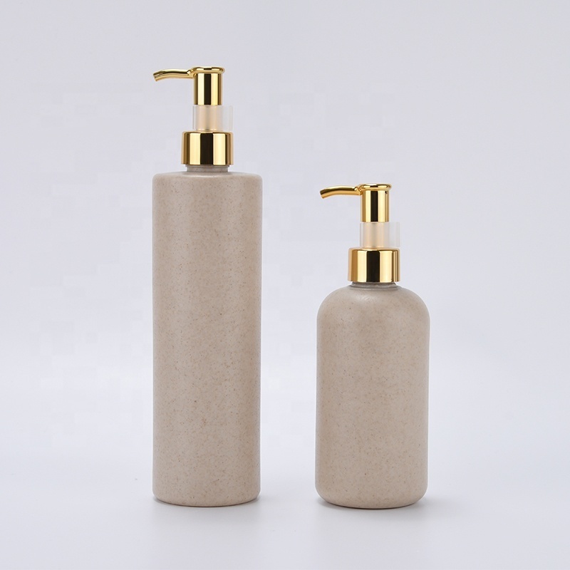 Luxury 250ml 300ml 500ml White Black Round Empty Conditioner Shower Gel Plastic Packaging Gold 100ml Pet Shampoo Pump Bottle