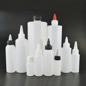 30ml 60ml 100ml 120ml 250ml 500ml 1000ml empty transparent black HDPE plastic squeeze twist dropper Glue bottles