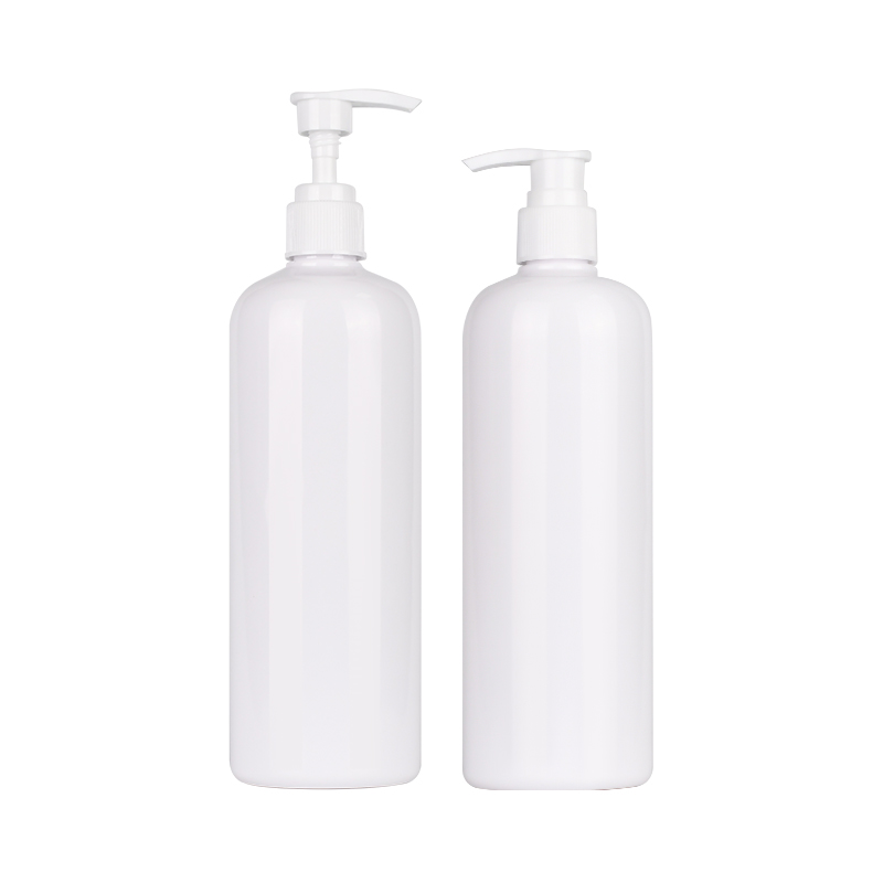 Cosmetic 8 oz shampoo container 100ml 150ml 250ml 300ml 500ml clear amber PET plastic shampoo bottles with lotion pump dispenser