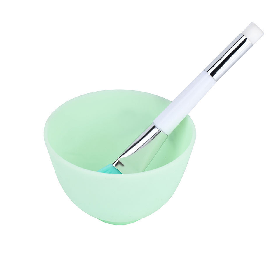 Cosmetic set  food grade  face skin care make up tools diy facial cream soft silicon face care mixing bowl with brush or spatula