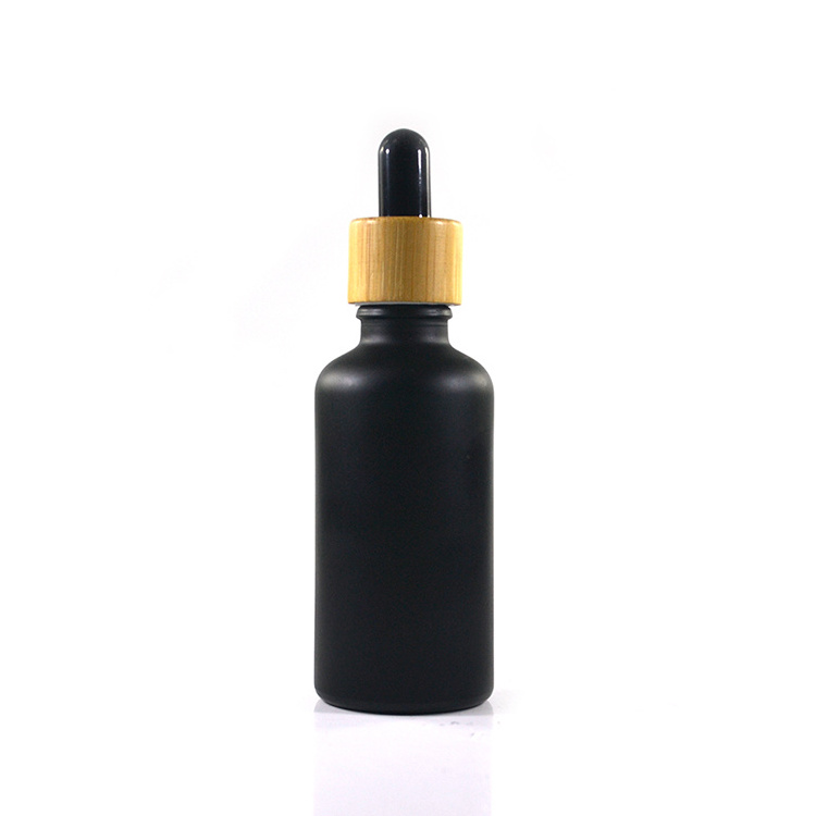 5ml Paper tube 10ml 15ml 20ml 30ml 50ml 100ml matte black  perfume hair  beard  olive essential oil serum  glass dropper bottle