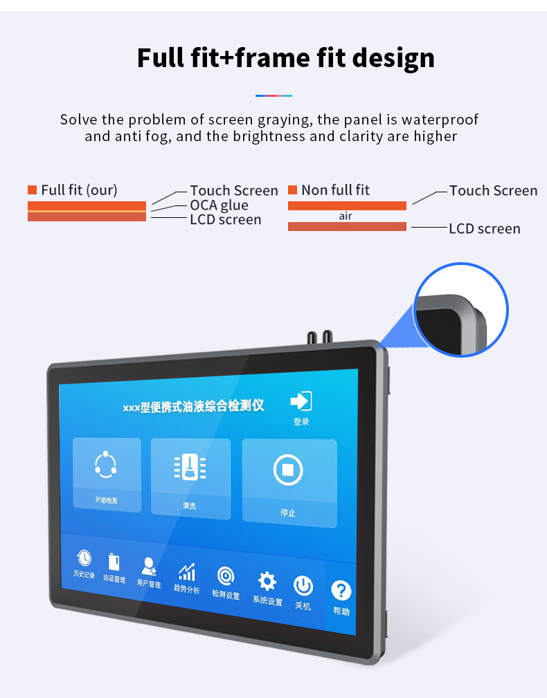 HD A Level Screen Industrial Open Frame Grade Touch Screen Rugged Tablet 12 13 15 21 27 32 Inch Waterproof Android Monitor