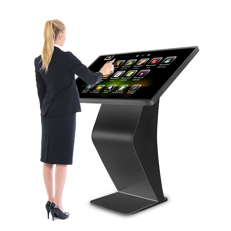 High Quality 43 Inch Indoor Free Standing Advertising Tv Digital Kiosk Interactive All in One Touch Screen Digital Signage Kiosk