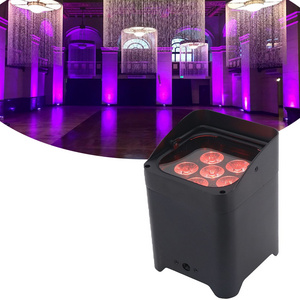 Wireless DMX Controlled Up Lights 6 x 18w LED Battery Powered Par Uplight for Wedding