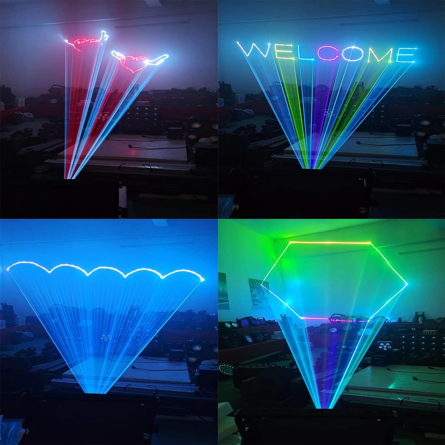 Programable laser patterns 3D ILDA laser show DMX 5w Laser Light