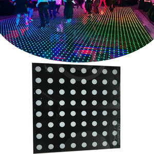 tempered glass nightclub party LED digital dance tiles panel brick lamp LED dance floor