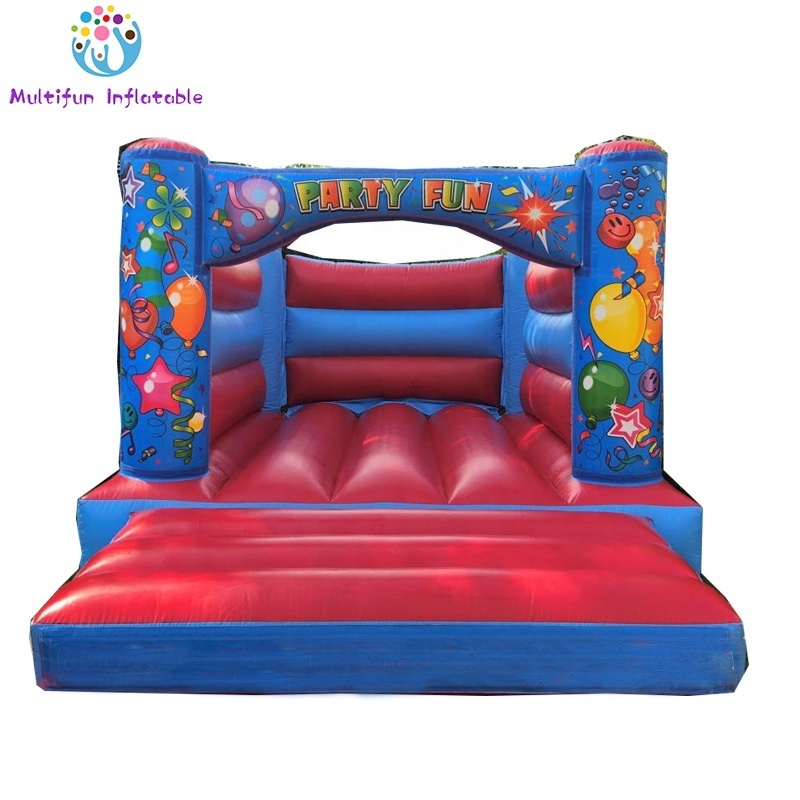 Carnival Party Fun Red and Blue Low Height Bouncy Castle Inflatable Toddlers Jumping Castle Purchase