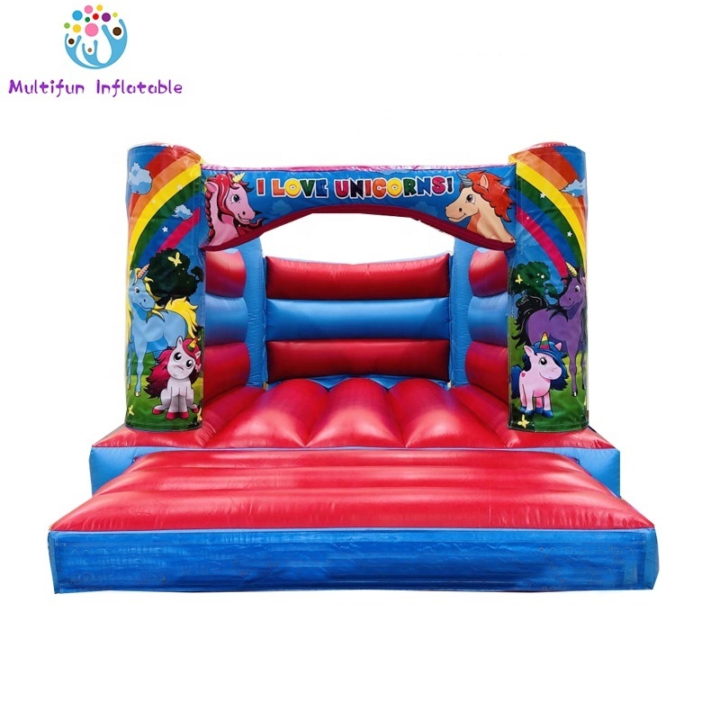 Carnival Party Fun Red and Blue Low Height Bouncy Castle Inflatable Toddlers Jumping Castle Purchase