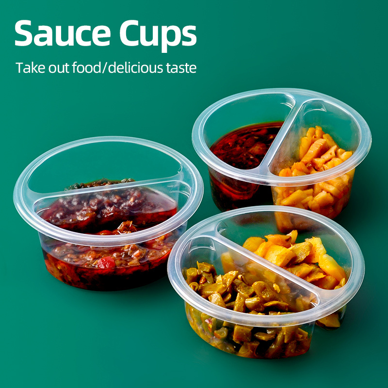 Disposable Plastic Pp Sauce Cup Portion Cup Round Plastic Dip Small Food Containers